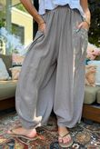 Sandbar Linen Blend Bloom Barrel Pant Mocha Due approx 1 week